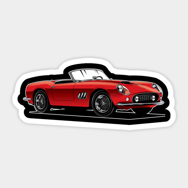 1961 Ferrari 250 GT Sticker by AlchemyStudio